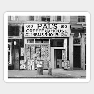 Pal's Coffee House, 1939. Vintage Photo Magnet